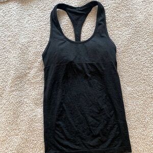 Lululemon Black Halter Racerback Tank with pads size 2
